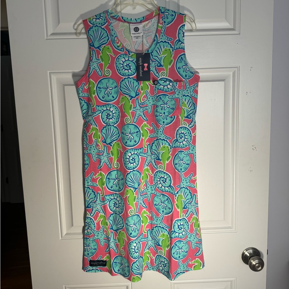 Simply Southern Cotton Seahorse Print Dress XS/S